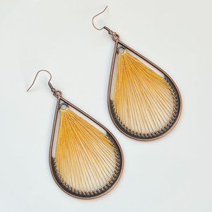 NEW "Dew" Bronze Earrings (Yellow)